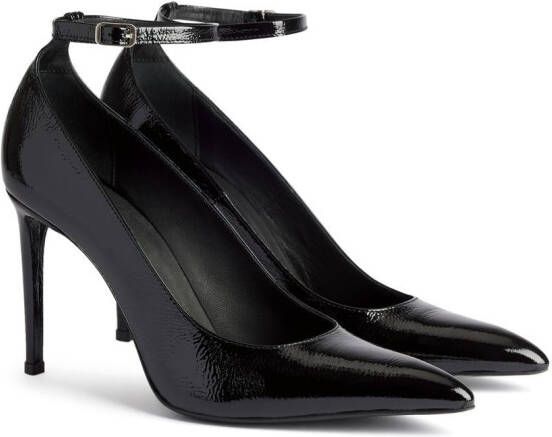 AMI Paris shiny stiletto heel pumps Black