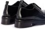 AMI Paris square-toe brushed leather derby shoes Black - Thumbnail 4
