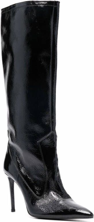AMI Paris stiletto-heel pointed-toe boots Black
