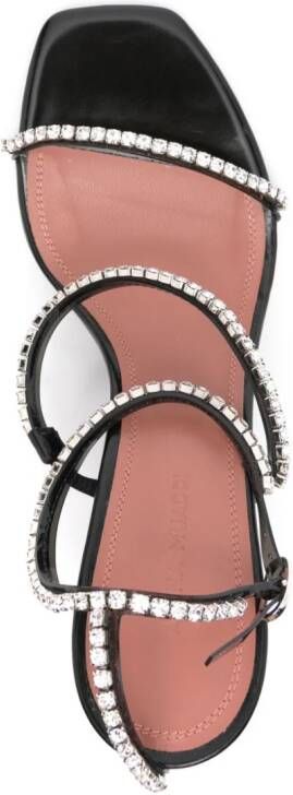 Amina Muaddi 95mm Gilda Glass sandals Black