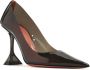 Amina Muaddi Ami Glass 95mm sculpted-heel pumps Black - Thumbnail 2