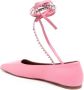 Amina Muaddi Ane leather ballerina shoes Pink - Thumbnail 3
