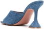Amina Muaddi calf-leather square-toe mules Blue - Thumbnail 3