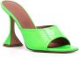 Amina Muaddi calf-leather square-toe mules Green - Thumbnail 2