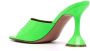 Amina Muaddi calf-leather square-toe mules Green - Thumbnail 3