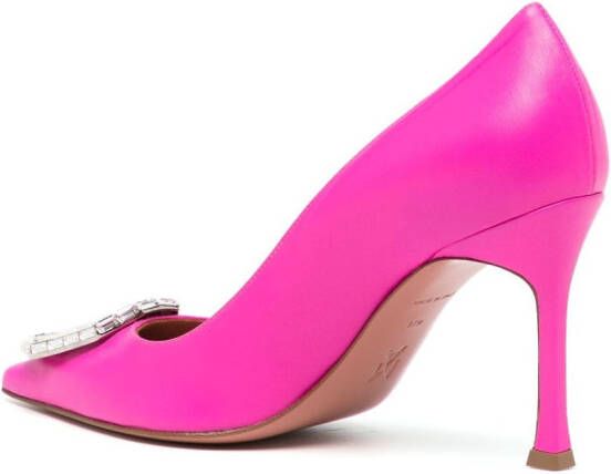 Amina Muaddi Camelia 100mm crystal-embellished pumps Pink