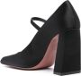 Amina Muaddi Charlotte 95mm satin pumps Black - Thumbnail 2