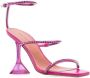 Amina Muaddi crystal-embellished open-toe sandals Pink - Thumbnail 2