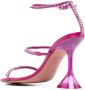 Amina Muaddi crystal-embellished open-toe sandals Pink - Thumbnail 3