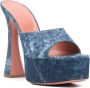 Amina Muaddi Dalida 140mm denim sandals Blue - Thumbnail 2