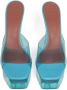 Amina Muaddi Dalida Glass 135mm platform sandals Blue - Thumbnail 4