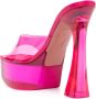 Amina Muaddi Dalida Glass 135mm platform sandals Pink - Thumbnail 3