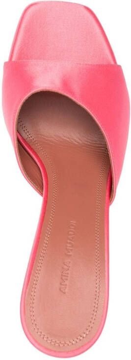 Amina Muaddi 140mm Dalida platform mules Pink