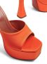 Amina Muaddi Dalida Satin 140mm platform sandals Orange - Thumbnail 2
