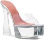 Amina Muaddi Dalida Glass 135mm platform sandals Silver - Thumbnail 2