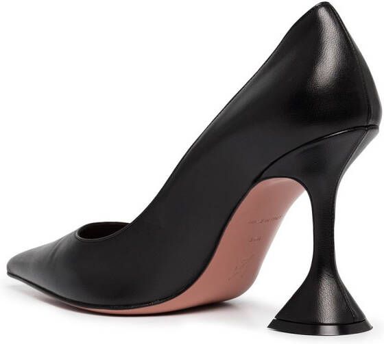 Amina Muaddi sculpted heel pumps Black