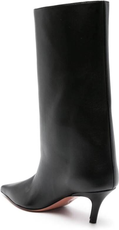 Amina Muaddi Fiona 60mm leather boots Black