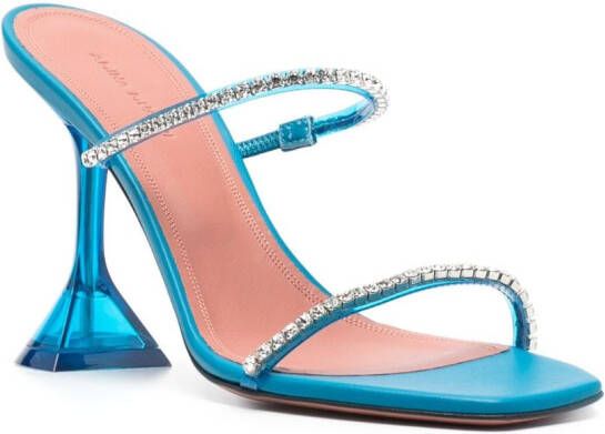 Amina Muaddi Gilda 110mm crystal-embellished sandals Blue