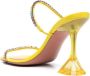 Amina Muaddi Gilda 95 crystal-embellished sandals Yellow - Thumbnail 3