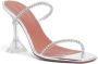 Amina Muaddi Gilda 95mm clear heel sandals Silver - Thumbnail 2