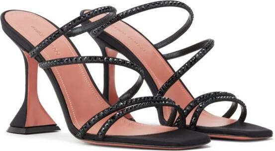 Amina Muaddi Gilda 95mm crystal-embellished sandals Black