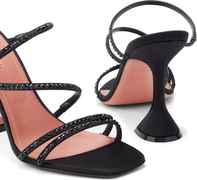 Amina Muaddi Gilda 95mm crystal-embellished sandals Black