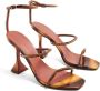 Amina Muaddi Gilda 95mm crystal-embellished sandals Brown - Thumbnail 2