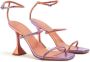 Amina Muaddi Gilda 95mm crystal-embellished sandals Pink - Thumbnail 4