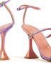 Amina Muaddi Gilda 95mm crystal-embellished sandals Pink - Thumbnail 5