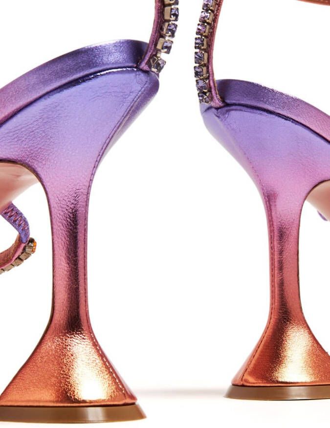 Amina Muaddi Gilda 95mm crystal-embellished sandals Purple