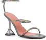 Amina Muaddi Gilda 95mm crystal leather sandals Grey - Thumbnail 2