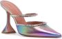 Amina Muaddi Gilda 95mm iridescent mules Multicolour - Thumbnail 2