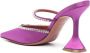 Amina Muaddi Gilda 95mm iridescent mules Purple - Thumbnail 3
