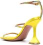 Amina Muaddi Gilda 95mm rainbow-crystal satin sandals Green - Thumbnail 3