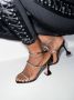 Amina Muaddi Gilda 95mm rhinestone-embellished sandals Black - Thumbnail 3