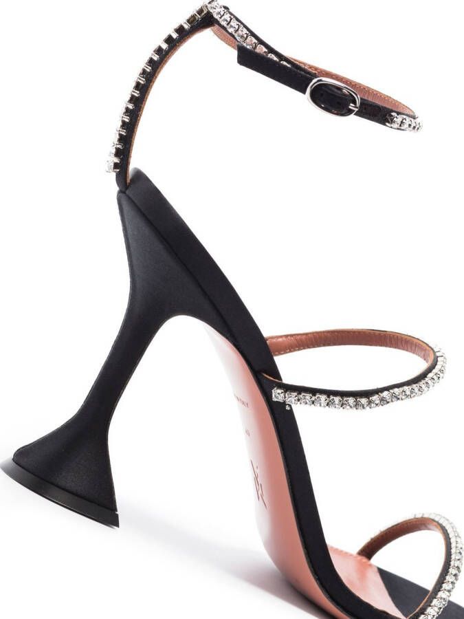 Amina Muaddi Gilda 95mm rhinestone-embellished sandals Black
