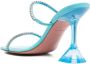 Amina Muaddi Gilda crystal-embellished sandals Blue - Thumbnail 3