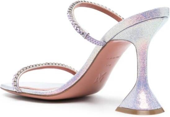Amina Muaddi Gilda crystal-embellished sandals Purple