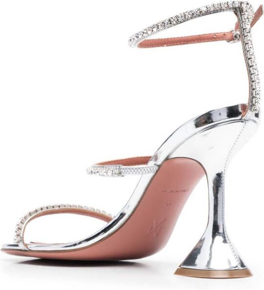 Amina Muaddi Gilda crystal-embellished sandals White