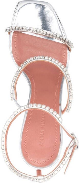 Amina Muaddi Gilda crystal-embellished sandals White