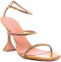 Amina Muaddi Gilda crystal-embellished sandals Brown - Thumbnail 2