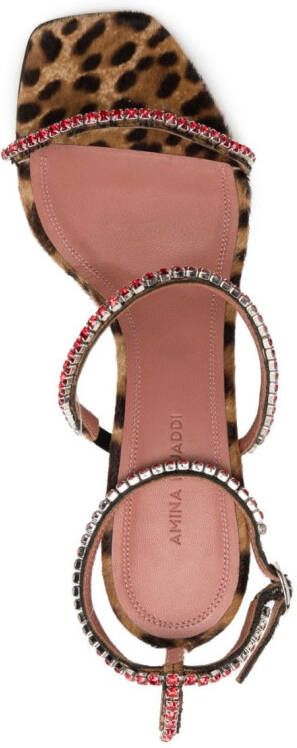 Amina Muaddi Gilda strap-detail sandals Brown