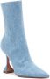 Amina Muaddi Giorgia 100mm ankle boots Blue - Thumbnail 2
