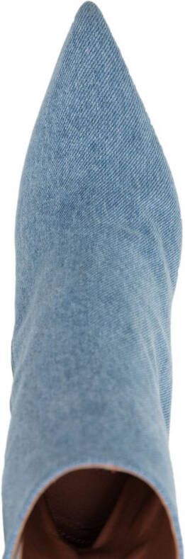 Amina Muaddi Giorgia 100mm ankle boots Blue