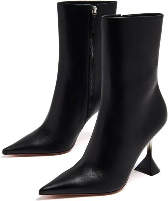 Amina Muaddi Giorgia 95mm leather boots Black
