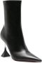 Amina Muaddi Giorgia Glass 95mm leather boots Black - Thumbnail 2