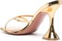 Amina Muaddi Henson cross-strap metallic sandals Gold - Thumbnail 3