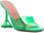 Amina Muaddi high-shine finish open-toe sandals Green - Thumbnail 2