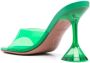Amina Muaddi high-shine finish open-toe sandals Green - Thumbnail 3
