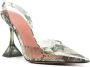 Amina Muaddi Holli Glass 95mm snakeskin-effect pumps Neutrals - Thumbnail 2